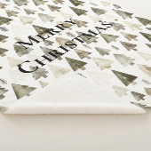 Olive Green Christmas Trees Sherpadecke (3/4)