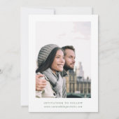 Olive Green Classic French Floral Wedding Foto Save The Date (Rückseite)