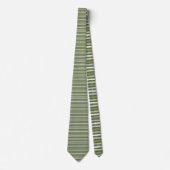 Olive Green Color Stripes Necktie Krawatte (Vorderseite)