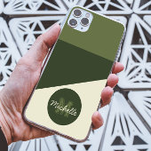 Olive green & Cream old money ästhetische MOnogram Case-Mate iPhone Hülle