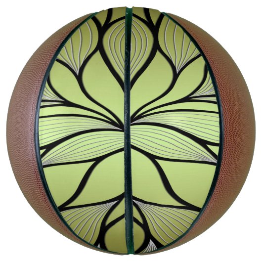 Olive Green Creative Verlass Pattern Basketball (Vertikal)