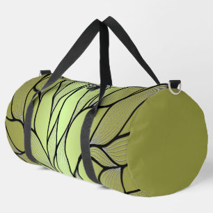 Olive Green Creative Verlass Pattern Duffle Bag