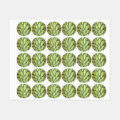 Olive Green Creative Verlass Pattern Etiketten (Blatt)