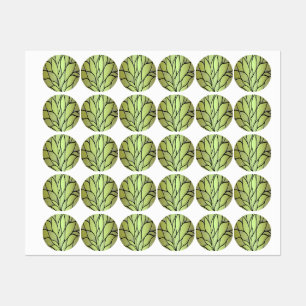 Olive Green Creative Verlass Pattern Etiketten