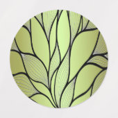 Olive Green Creative Verlass Pattern Etiketten (Design 1)