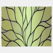 Olive Green Creative Verlass Pattern Fleecedecke (Vorderseite (Horizontal))