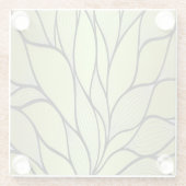 Olive Green Creative Verlass Pattern Glasuntersetzer (Rückseite)