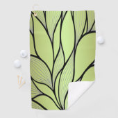 Olive Green Creative Verlass Pattern Golfhandtuch (Insitu)