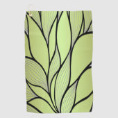 Olive Green Creative Verlass Pattern Golfhandtuch (Vorderseite)