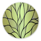 Olive Green Creative Verlass Pattern Keramikknauf (Vorderseite)