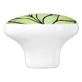 Olive Green Creative Verlass Pattern Keramikknauf (Seitenansicht)