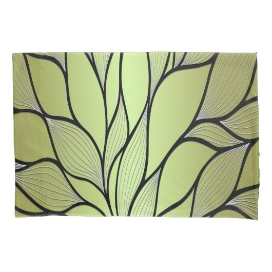 Olive Green Creative Verlass Pattern Kissenbezug (Vorderseite)