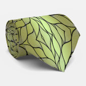 Olive Green Creative Verlass Pattern Krawatte (Gerollt)