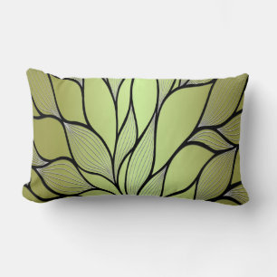 Olive Green Creative Verlass Pattern Lendenkissen