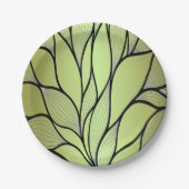 Olive Green Creative Verlass Pattern Pappteller (Vorderseite)