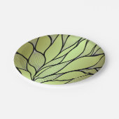Olive Green Creative Verlass Pattern Pappteller (Schrägansicht)
