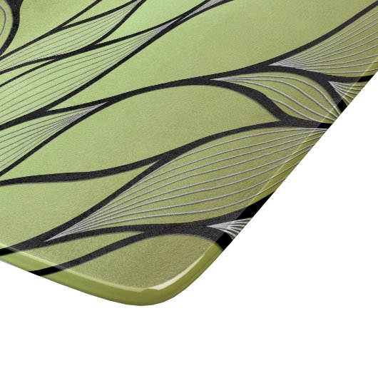 Olive Green Creative Verlass Pattern Schneidebrett (Ecke)