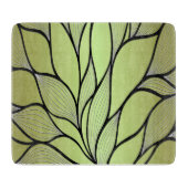 Olive Green Creative Verlass Pattern Schneidebrett (Vorderseite)