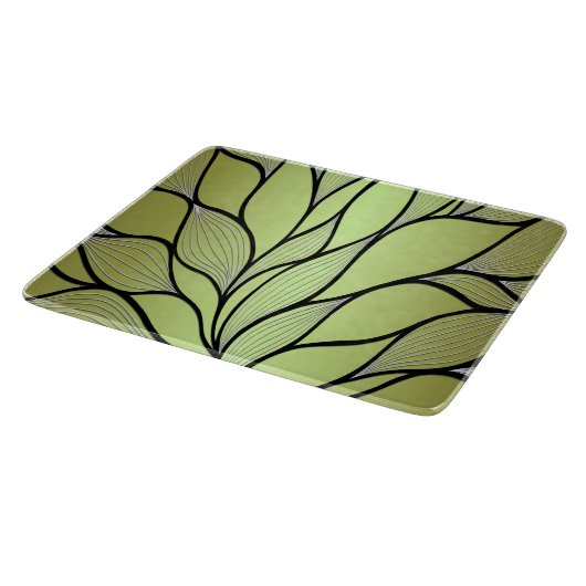 Olive Green Creative Verlass Pattern Schneidebrett (Ecke)