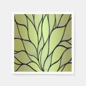 Olive Green Creative Verlass Pattern Serviette (Vorderseite)