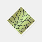 Olive Green Creative Verlass Pattern Serviette (Ecke)
