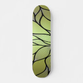 Olive Green Creative Verlass Pattern Skateboard (Vorne)