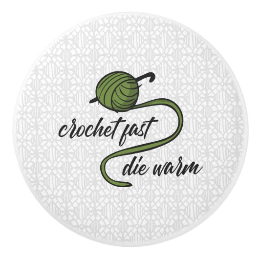 Olive Green Crochet schnell, Die warm Keramikknauf (Vorderseite)