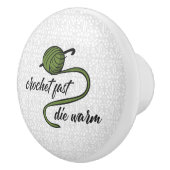 Olive Green Crochet schnell, Die warm Keramikknauf (Rechts)