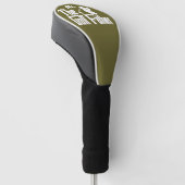 Olive Green Custom Monogram The Golf Vater Golf Headcover (angewinkelt)