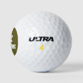 Olive Green Custom Monogram The Golf Vater Golfball (Logo)