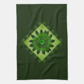 Olive Green Daisy Blume Küchentuch (Vertikal)