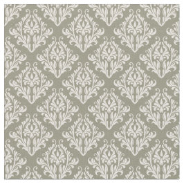 Olive Green Damask Stoff