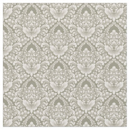 Olive Green Damask Stoff