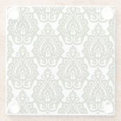Olive Green Damask Untersetzer (Rückseite)