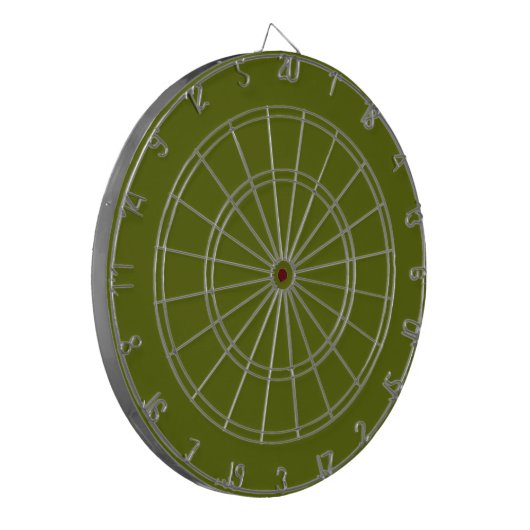 Olive Green Dart Board Dartscheibe (Vorderseite Links)