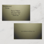 Olive Green Design Business Card Visitenkarte (Vorne/Hinten)