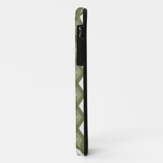 Olive Green Diamant Muster Case-Mate iPhone Hülle (Hinten/Links)