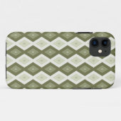 Olive Green Diamant Muster Case-Mate iPhone Hülle (Rückseite (Horizontal))