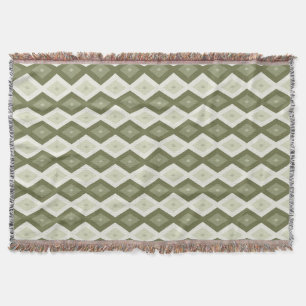Olive Green Diamant Muster Decke