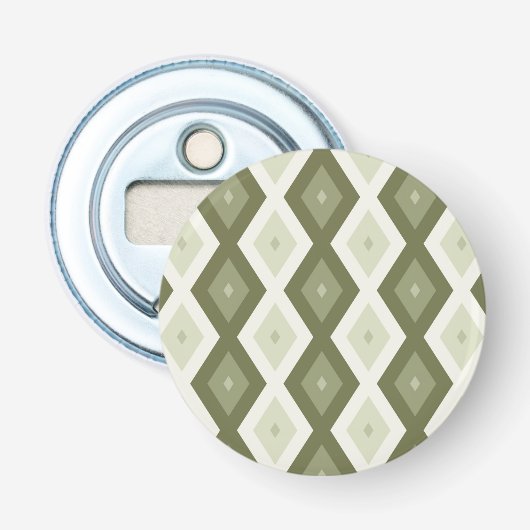 Olive Green Diamant Muster Flaschenöffner (Vorderseite)