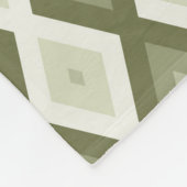 Olive Green Diamant Muster Fleecedecke (Ecke)