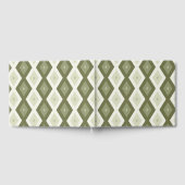 Olive Green Diamant Muster Gästebuch (Voll)