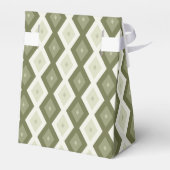 Olive Green Diamant Muster Geschenkschachtel (Rückseite)