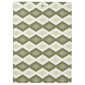 Olive Green Diamant Muster Klemmbrett (Rückseite)