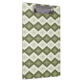 Olive Green Diamant Muster Klemmbrett (Rechts)