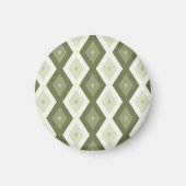 Olive Green Diamant Muster Magnet (Vorne)