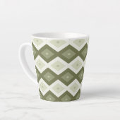 Olive Green Diamant Muster Milchtasse (Linke Ecke)