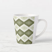 Olive Green Diamant Muster Milchtasse (Rechts)