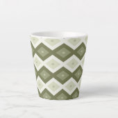 Olive Green Diamant Muster Milchtasse (Vorderseite)