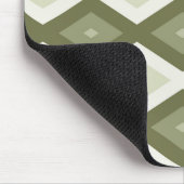 Olive Green Diamant Muster Mousepad (Ecke)